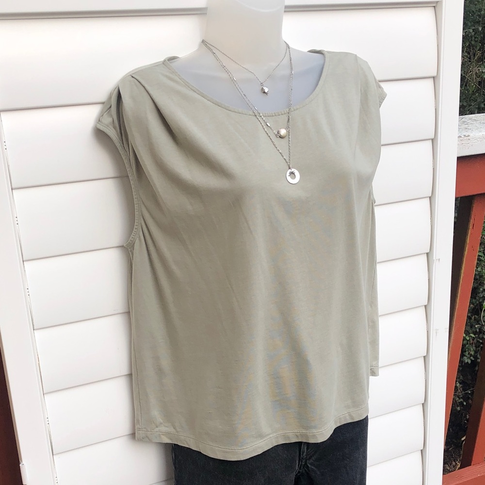 Garnet Hill Sage Green Women's Tank Top - Picture 6 of 9